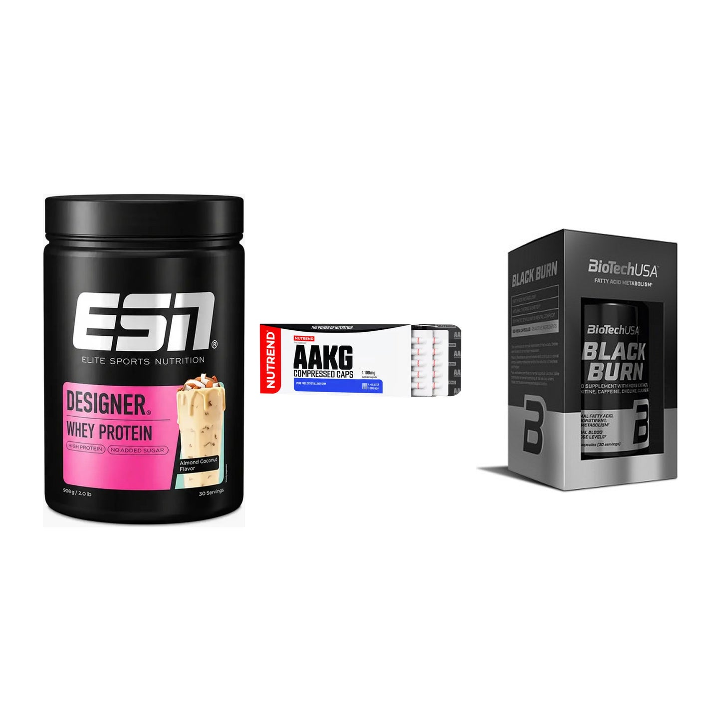 Definitionsphase-Set: ESN Designer + Nutrend AAKG + BioTech Black – alle enthaltenen Artikel