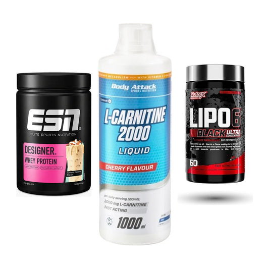 Definitionsphase-Set: ESN Designer + Body Attack + Nutrex Lipo 6 – alle enthaltenen Artikel