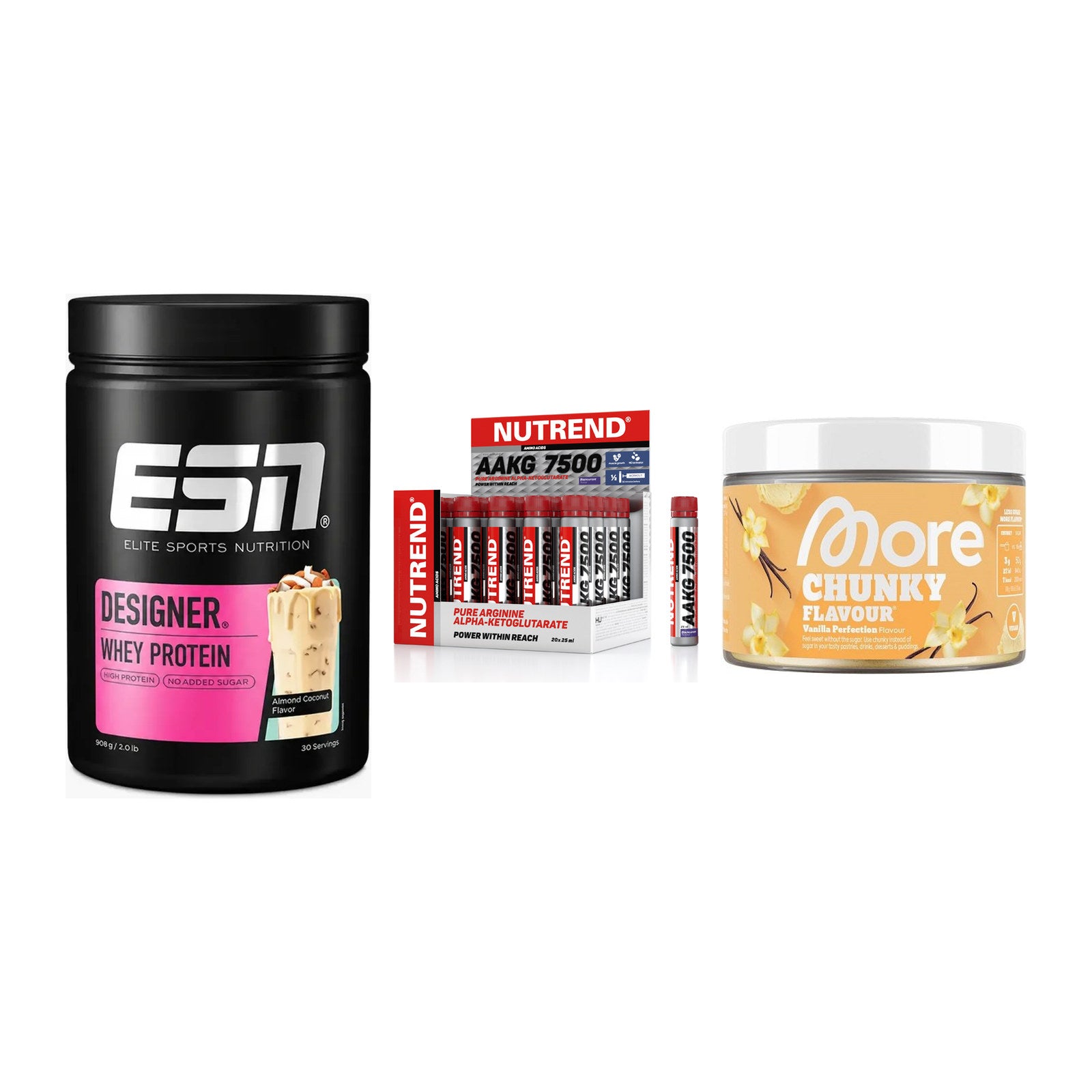 Definitionsphase-Set: ESN Designer + Nutrend AAKG + More Nutrition – alle enthaltenen Artikel