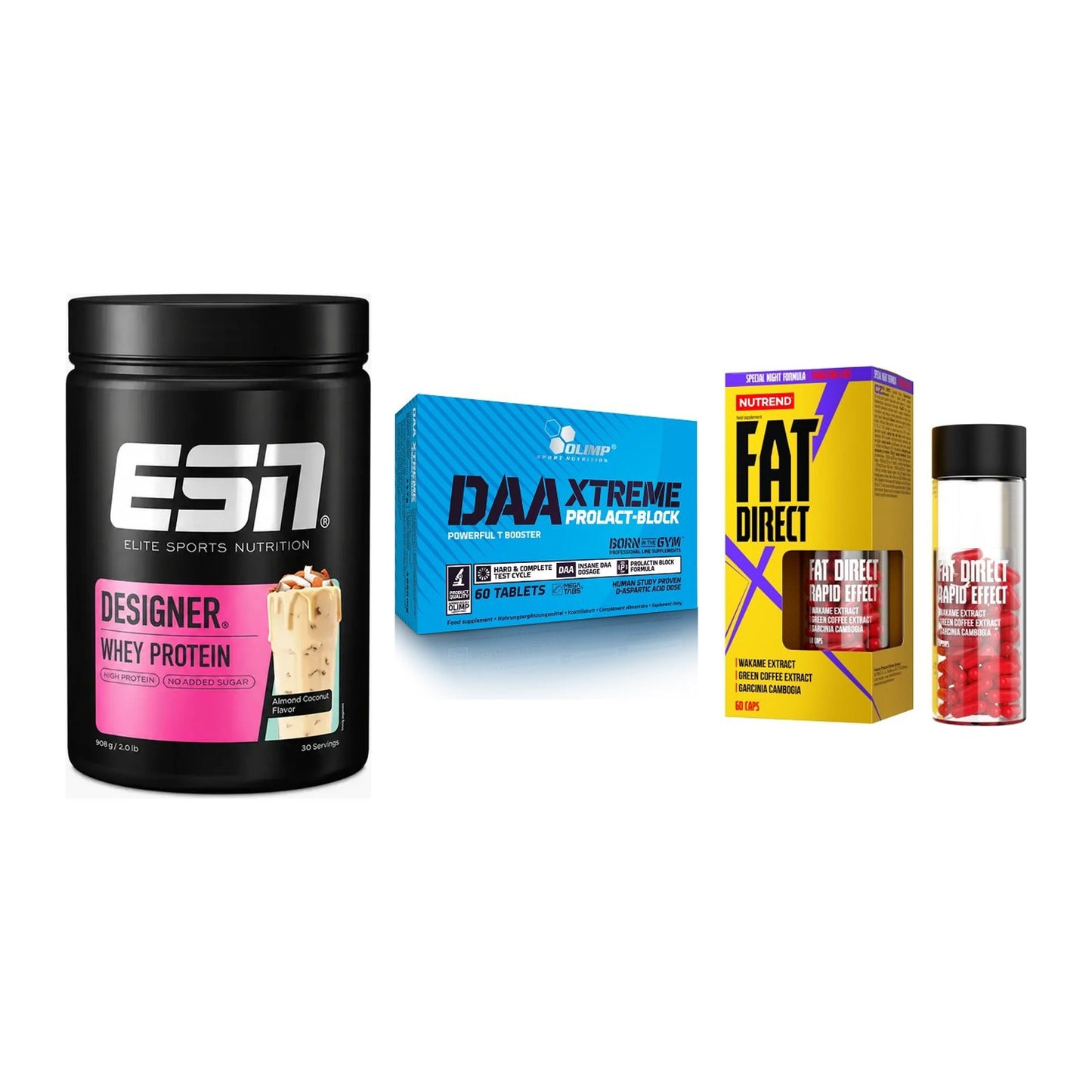 Definitionsphase-Set: ESN Designer + Olimp DAA + Nutrend Fat – alle enthaltenen Artikel