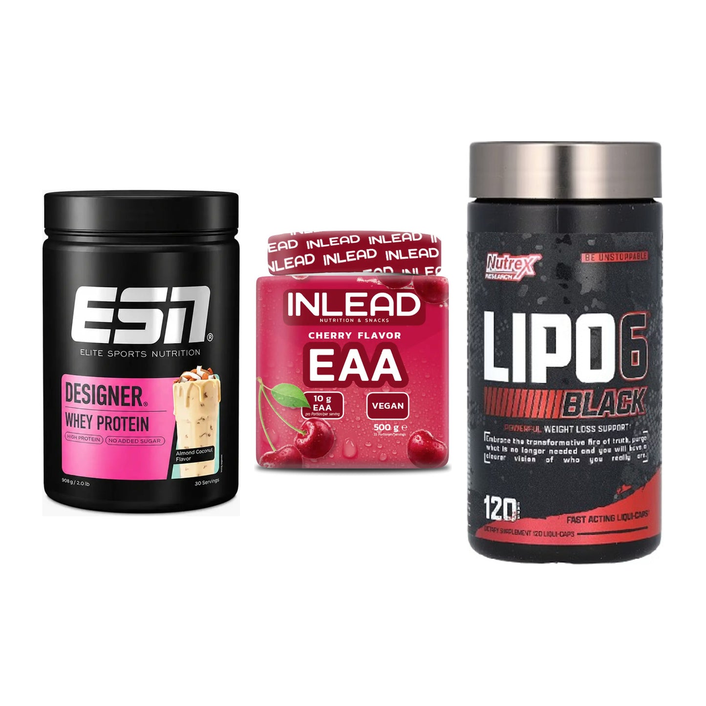 Definitionsphase-Set: ESN Designer + INLEAD EAA + Nutrex Lipo 6 – alle enthaltenen Artikel