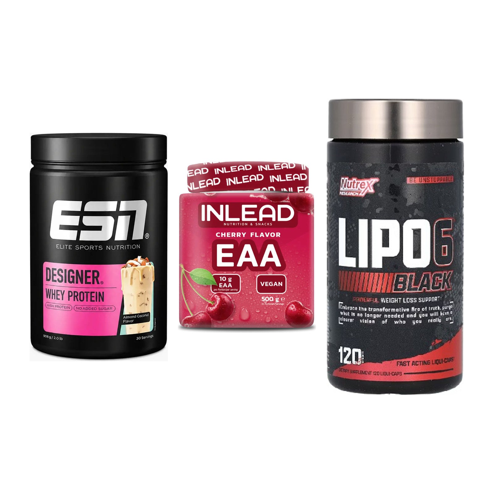 Definitionsphase-Set: ESN Designer + INLEAD EAA + Nutrex Lipo 6 – alle enthaltenen Artikel