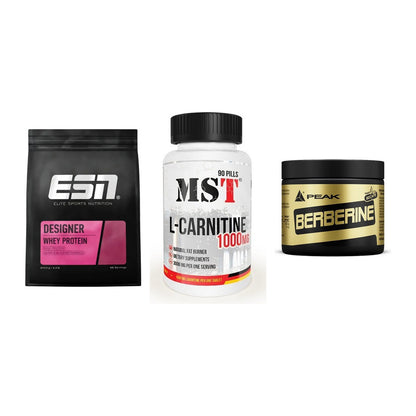 Definitionsphase-Set: ESN Designer + MST L-Carnitin + Peak Berberine – alle enthaltenen Artikel
