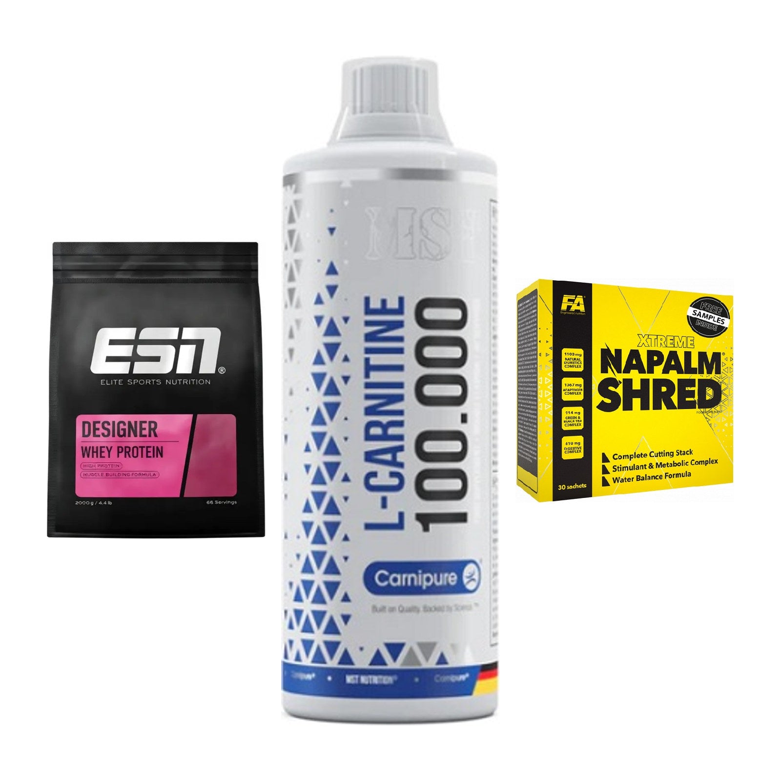 Definitionsphase-Set: ESN Designer + MST L-Carnitin + FA Nutrition – alle enthaltenen Artikel