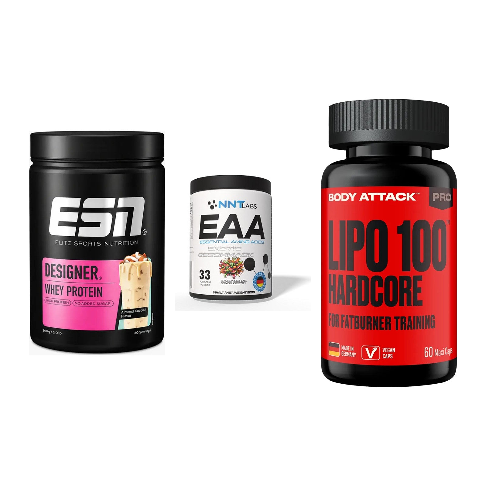 Definitionsphase-Set: ESN Designer + NNT EAA + Body Attack – alle enthaltenen Artikel