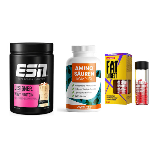 Definitionsphase-Set: ESN Designer + ProFuel Aminos + Nutrend Fat – alle enthaltenen Artikel