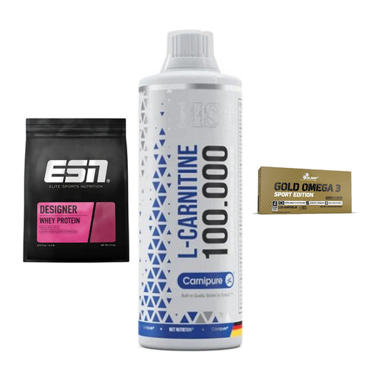 Definitionsphase-Set: ESN Designer + MST L-Carnitin + Olimp Omega 3 – alle enthaltenen Artikel