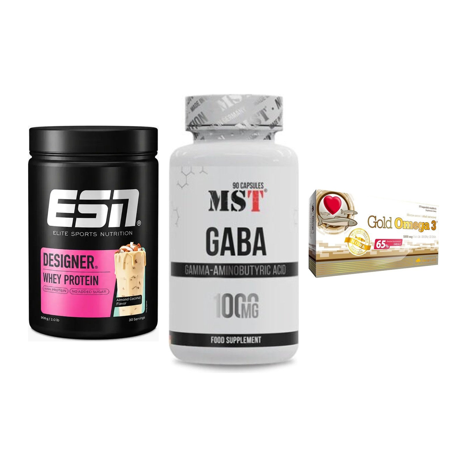 Definitionsphase-Set: ESN Designer + MST GABA + Olimp Omega 3 – alle enthaltenen Artikel