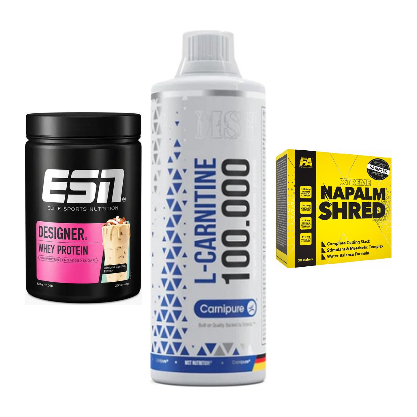 Definitionsphase-Set: ESN Designer + MST L-Carnitin + FA Nutrition – alle enthaltenen Artikel