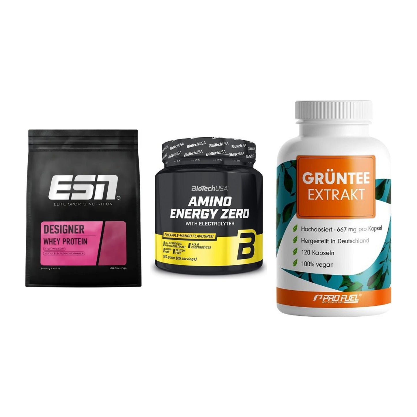 Definitionsphase-Set: ESN Designer + BioTech Amino + ProFuel Grünte – alle enthaltenen Artikel