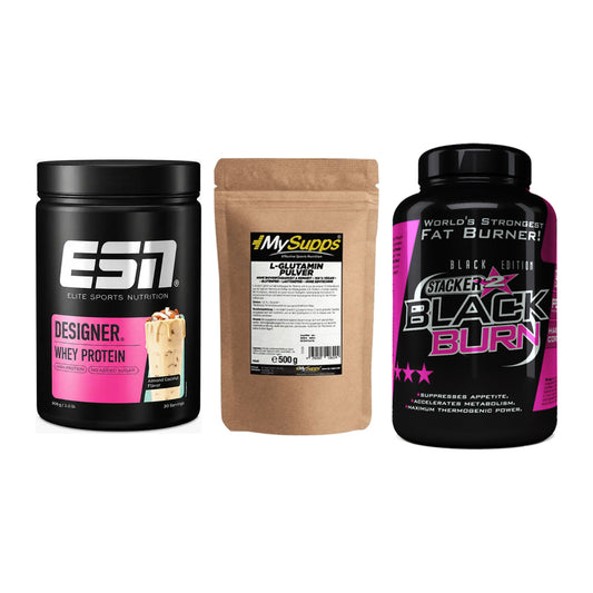 Definitionsphase-Set: ESN Designer + MySupps Glutam + Stacker2 Black – alle enthaltenen Artikel