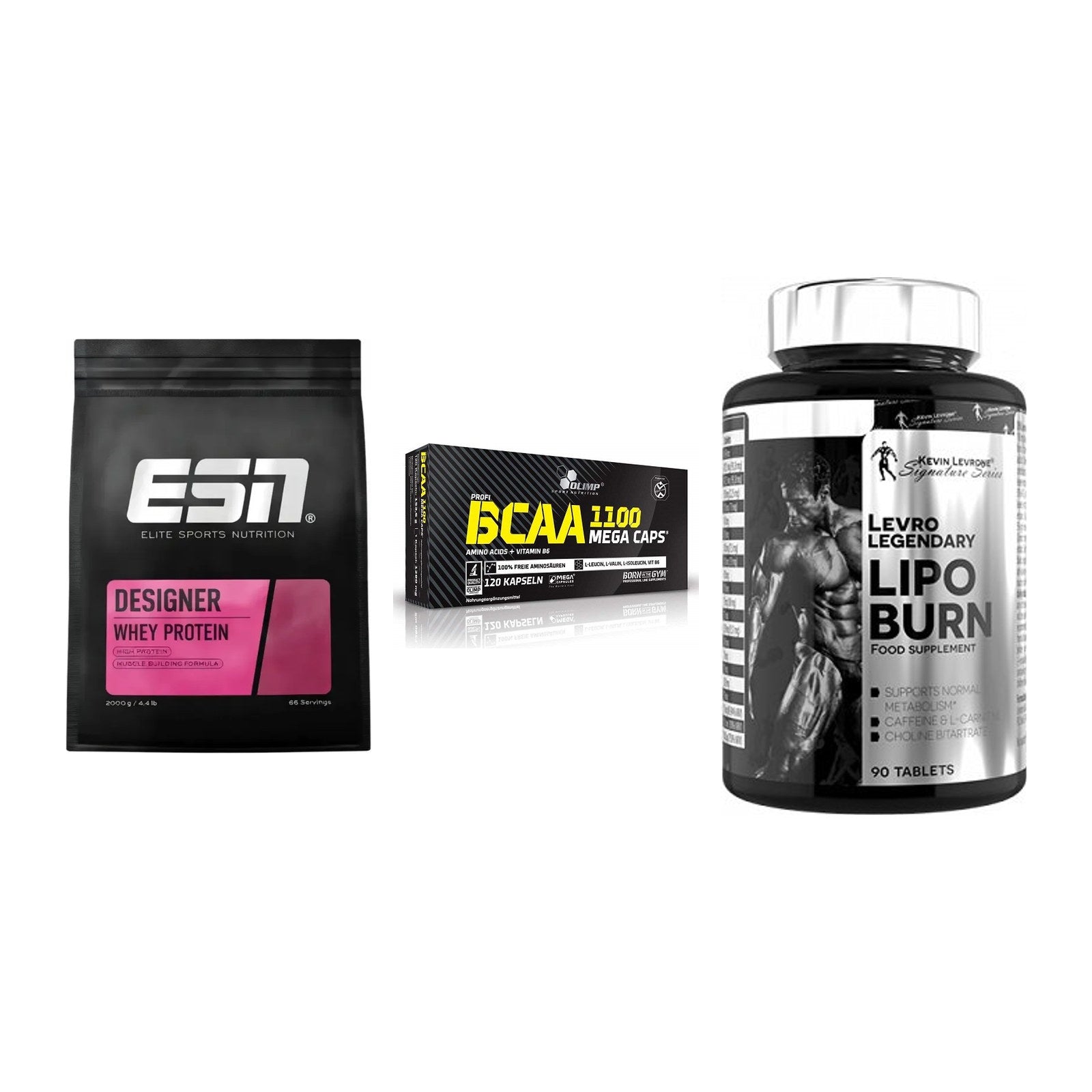 Definitionsphase-Set: ESN Designer + Olimp BCAA + Kevin Levrone – alle enthaltenen Artikel