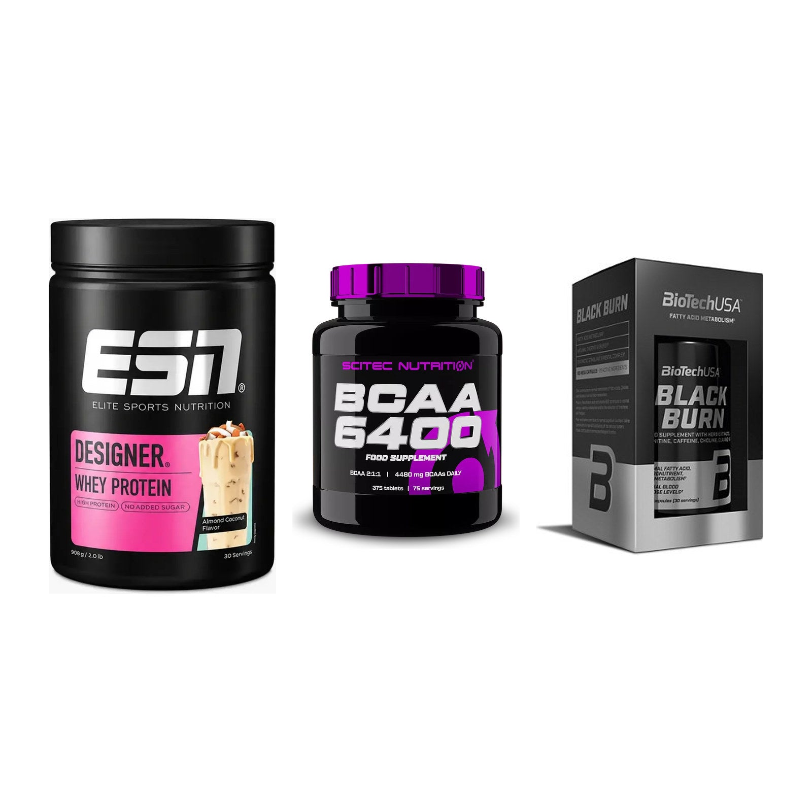 Definitionsphase-Set: ESN Designer + Scitec BCAA + BioTech Black – alle enthaltenen Artikel
