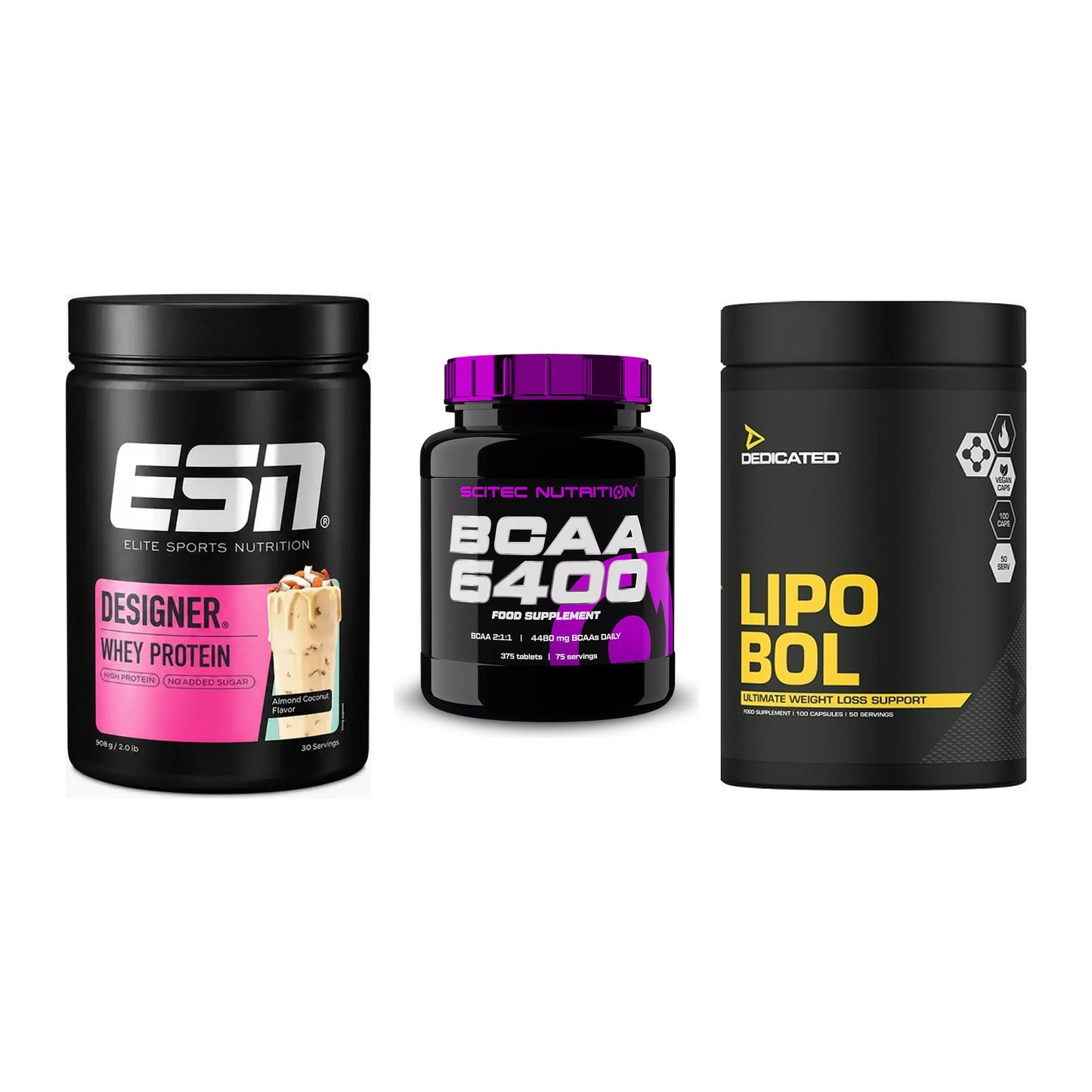 Definitionsphase-Set: ESN Designer + Scitec BCAA + Dedicated – alle enthaltenen Artikel
