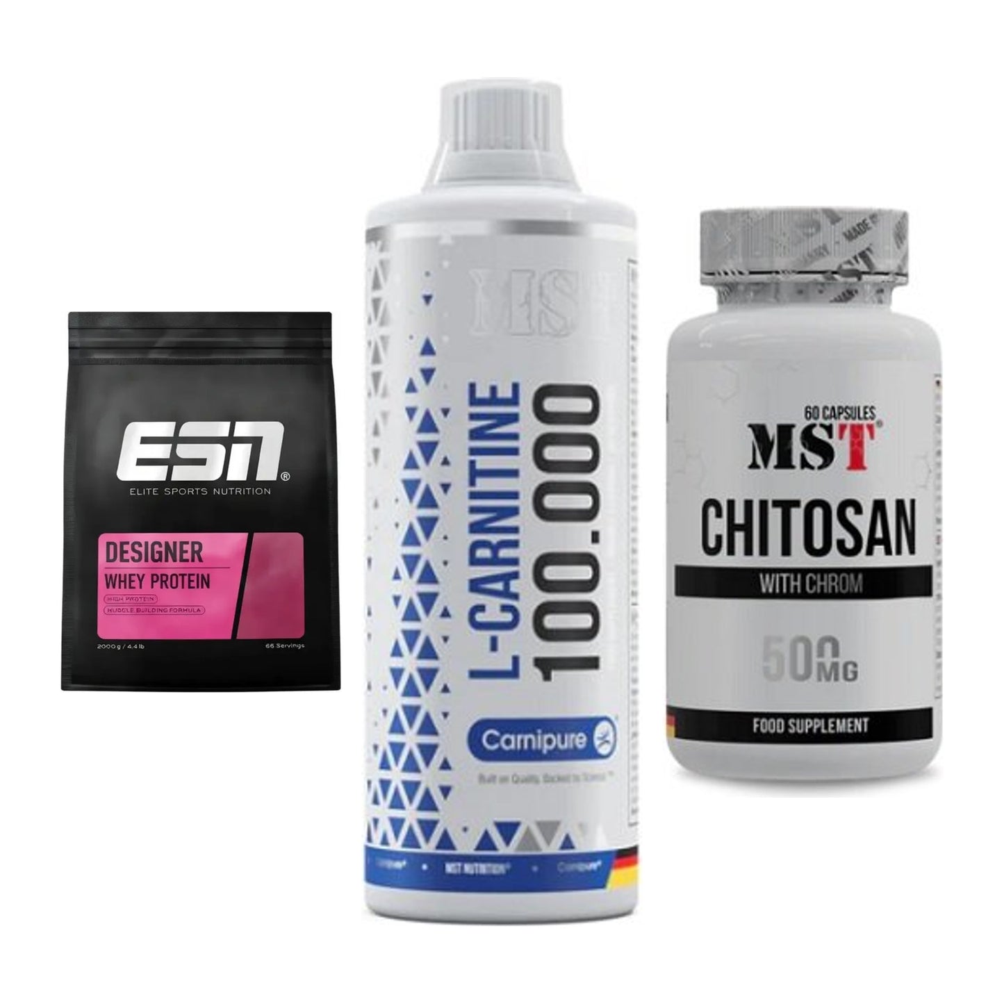 Definitionsphase-Set: ESN Designer + MST L-Carnitin + MST Chitosan – alle enthaltenen Artikel