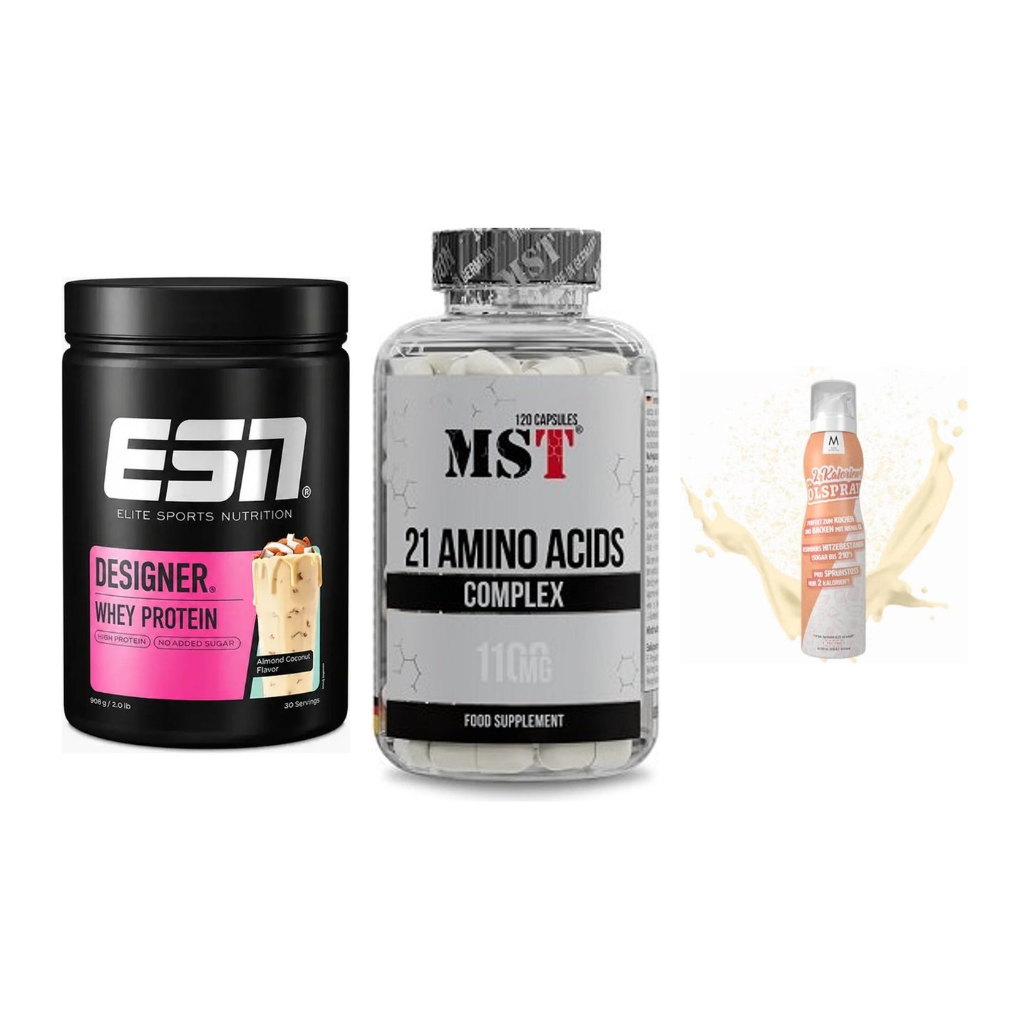 Definitionsphase-Set: ESN Designer + MST 21 Amino + More Nutrition – alle enthaltenen Artikel
