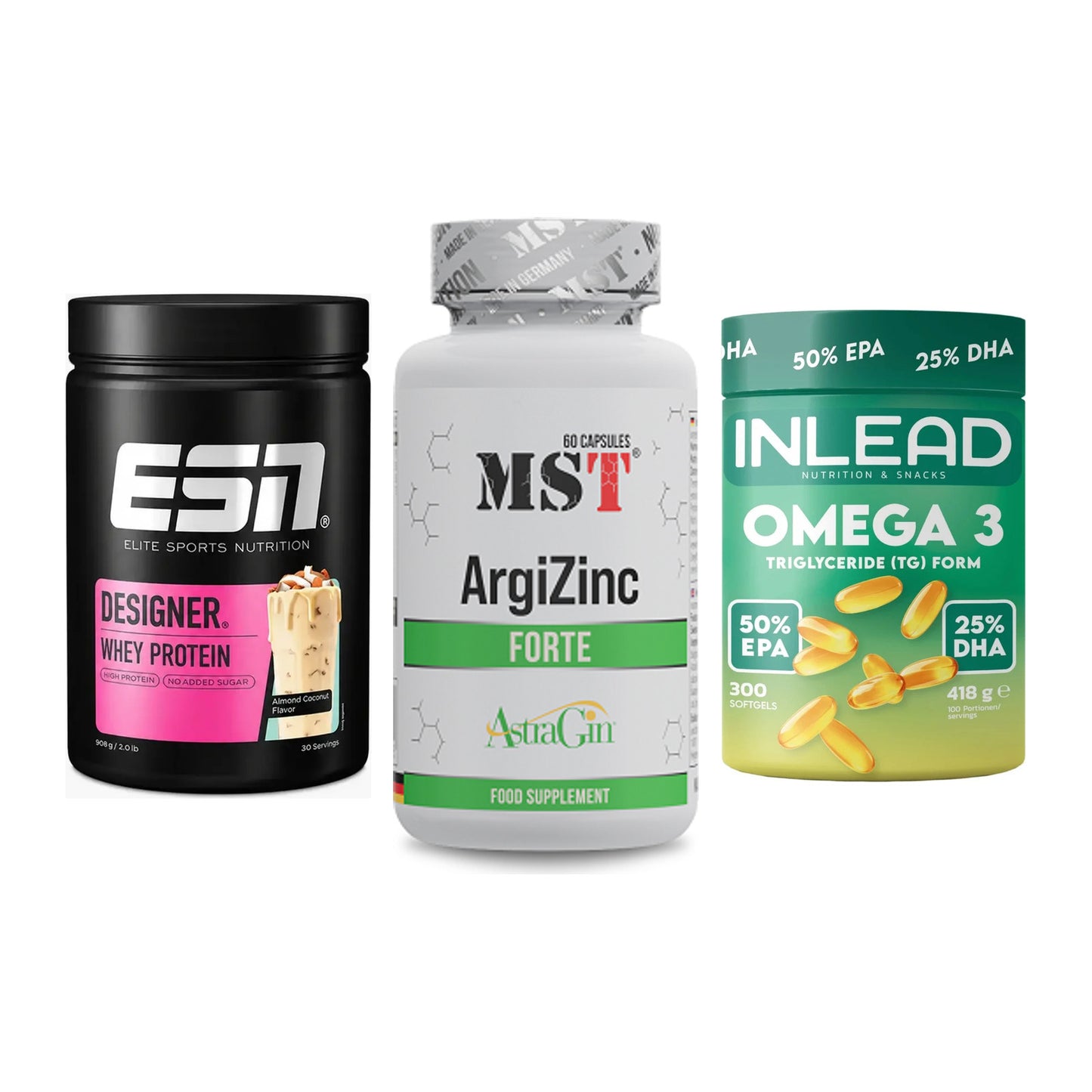 Definitionsphase-Set: ESN Designer + MST ArgiZinc + INLEAD Omega-3 – alle enthaltenen Artikel