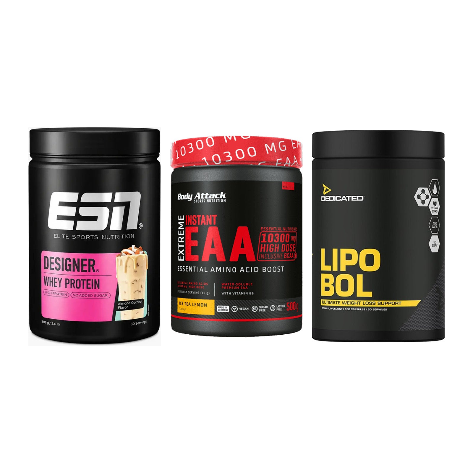 Definitionsphase-Set: ESN Designer + Body Attack + Dedicated – alle enthaltenen Artikel