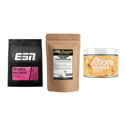 Definitionsphase-Set: ESN Designer + MySupps Glutam + More Nutrition – alle enthaltenen Artikel