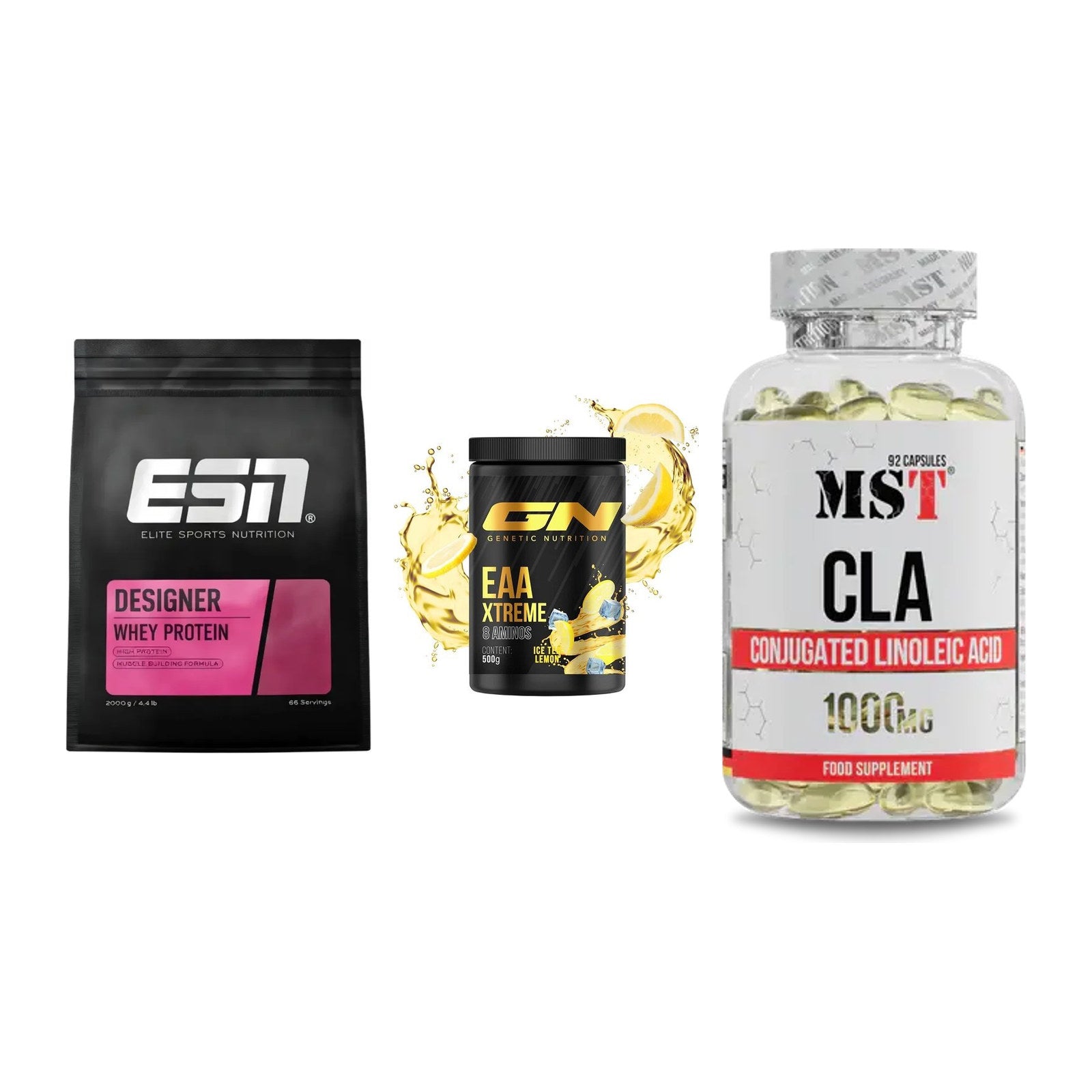 Definitionsphase-Set: ESN Designer + GN EAA Xtreme + MST CLA 1000mg – alle enthaltenen Artikel