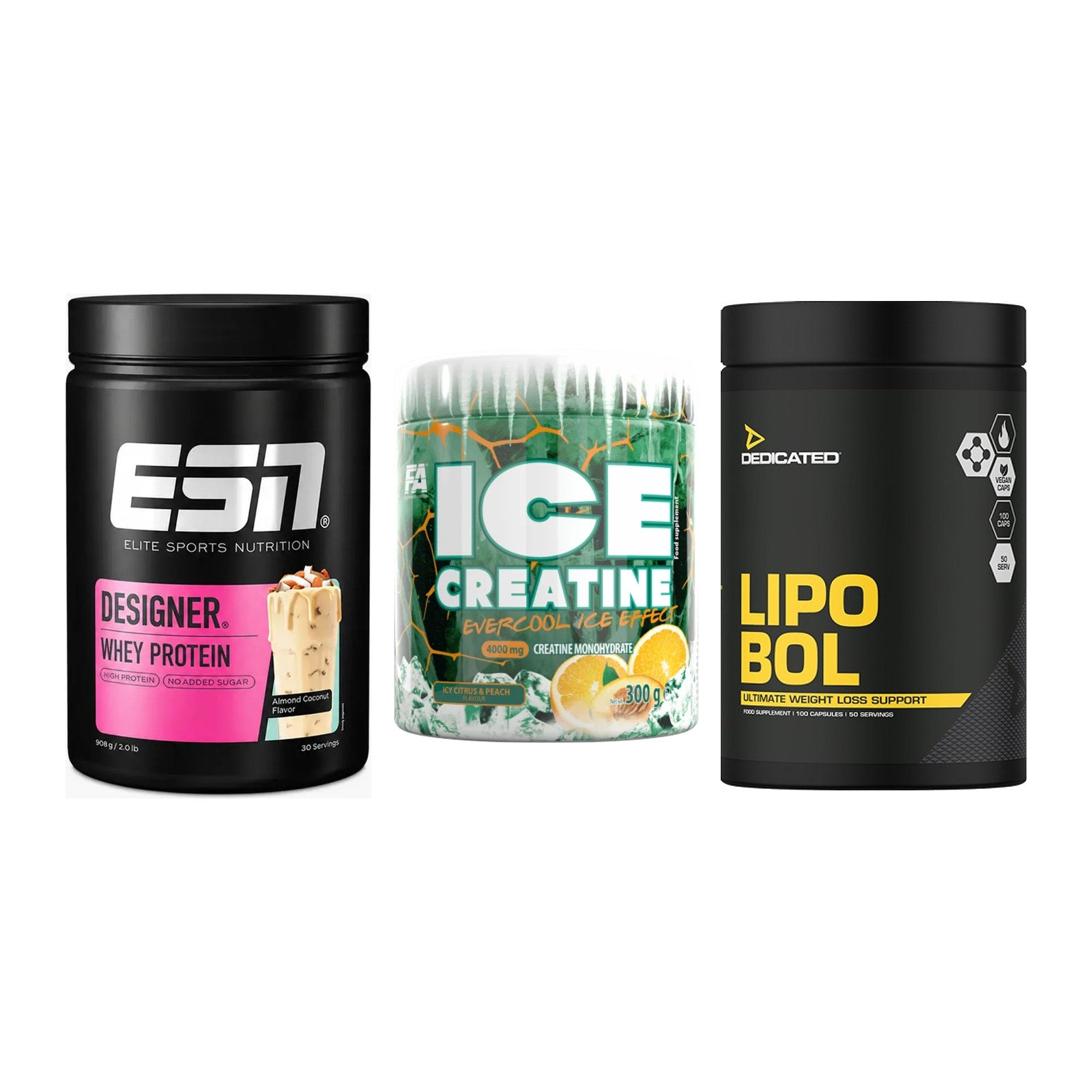 Definitionsphase-Set: ESN Designer + FA Nutrition + Dedicated – alle enthaltenen Artikel