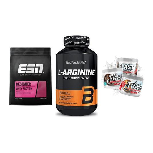 Definitionsphase-Set: ESN Designer + BioTech L-Argi + Sinob Flasty – alle enthaltenen Artikel