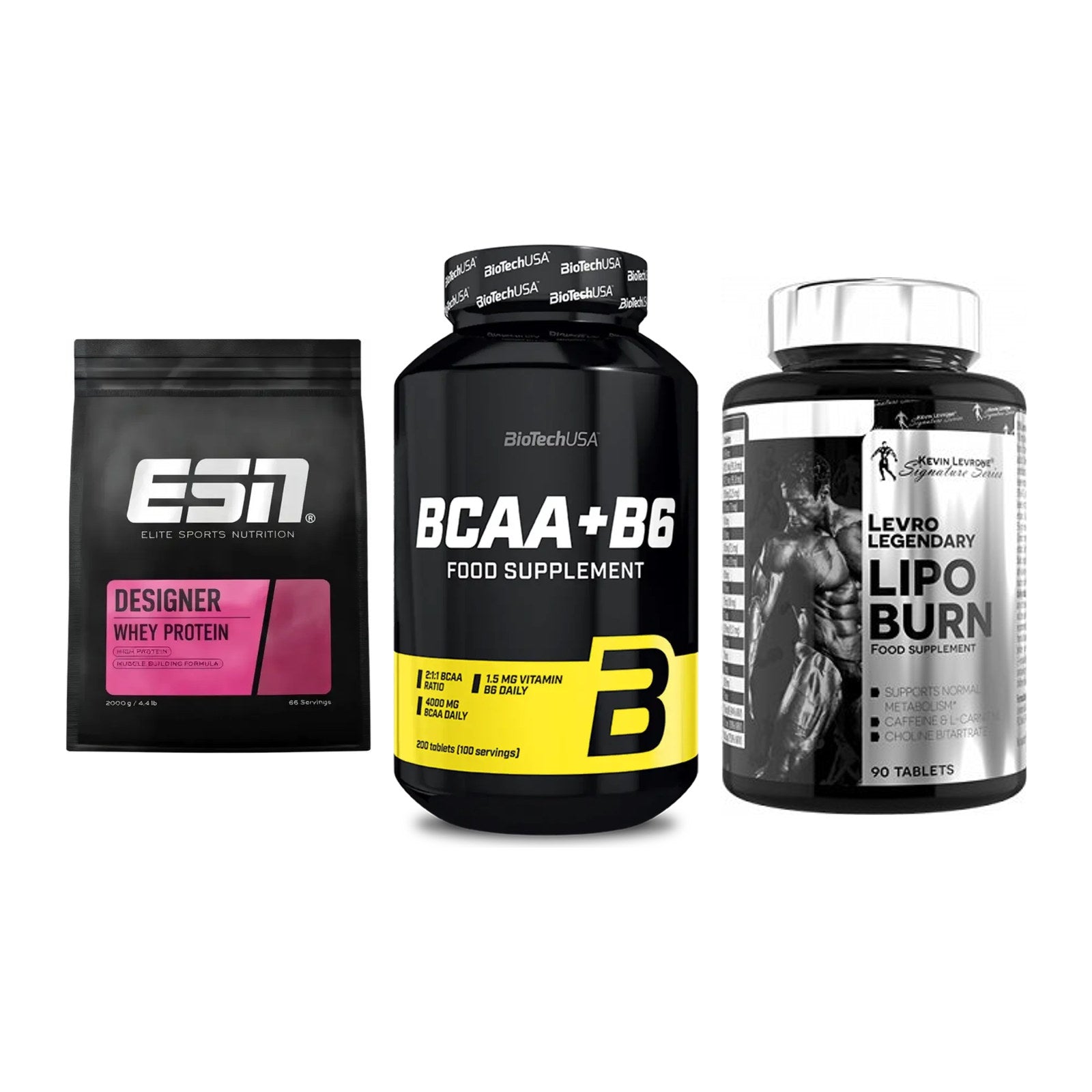 Definitionsphase-Set: ESN Designer + BioTech BCAA+B + Kevin Levrone – alle enthaltenen Artikel