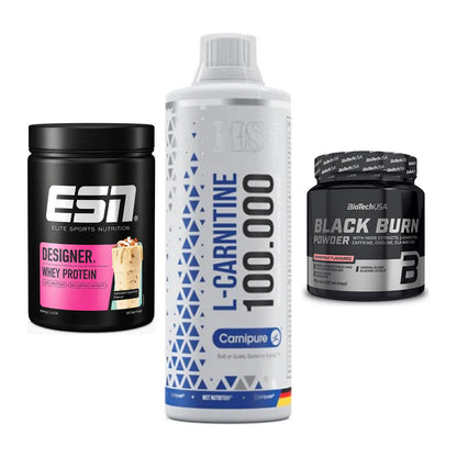 Definitionsphase-Set: ESN Designer + MST L-Carnitin + BioTech Black – alle enthaltenen Artikel