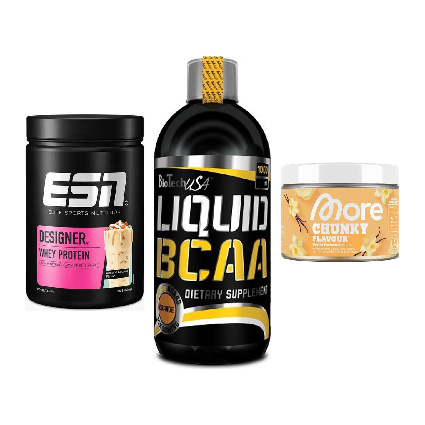 Definitionsphase-Set: ESN Designer + BioTech Liquid + More Nutrition – alle enthaltenen Artikel