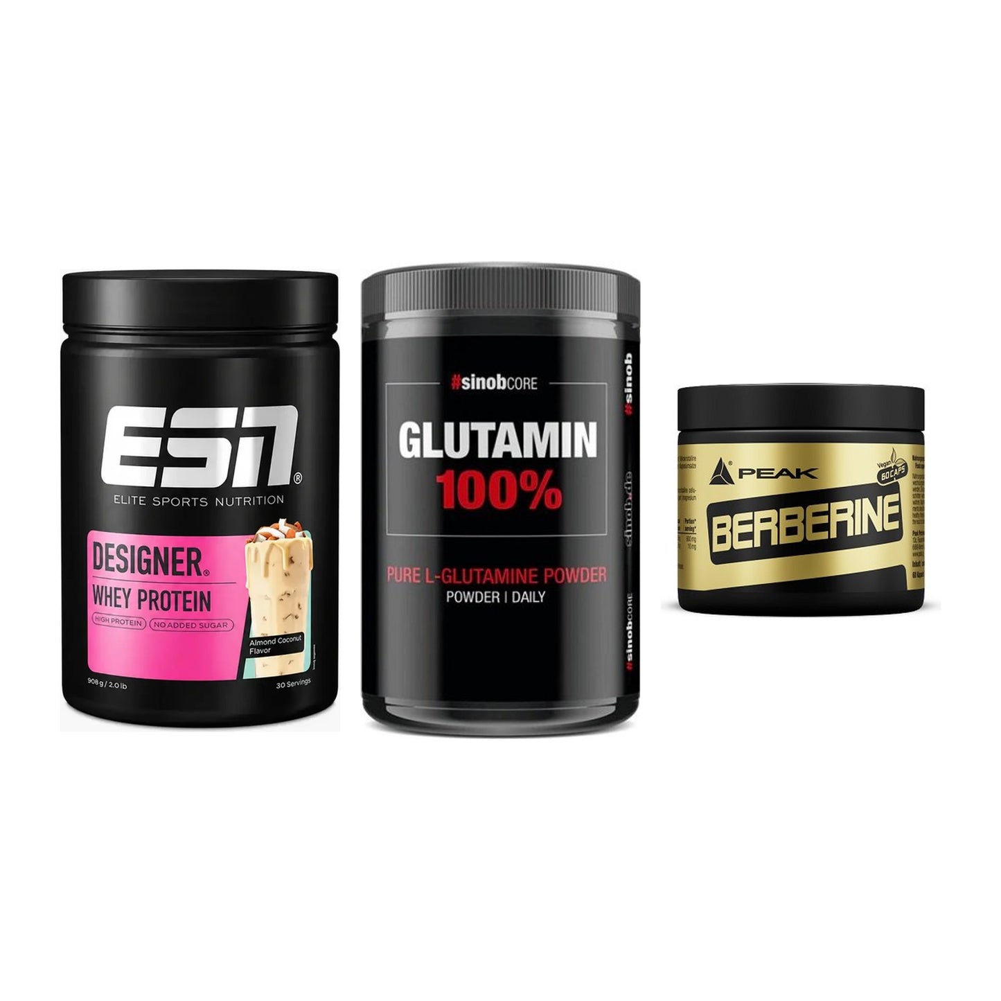 Definitionsphase-Set: ESN Designer + Sinob Core + Peak Berberine – alle enthaltenen Artikel