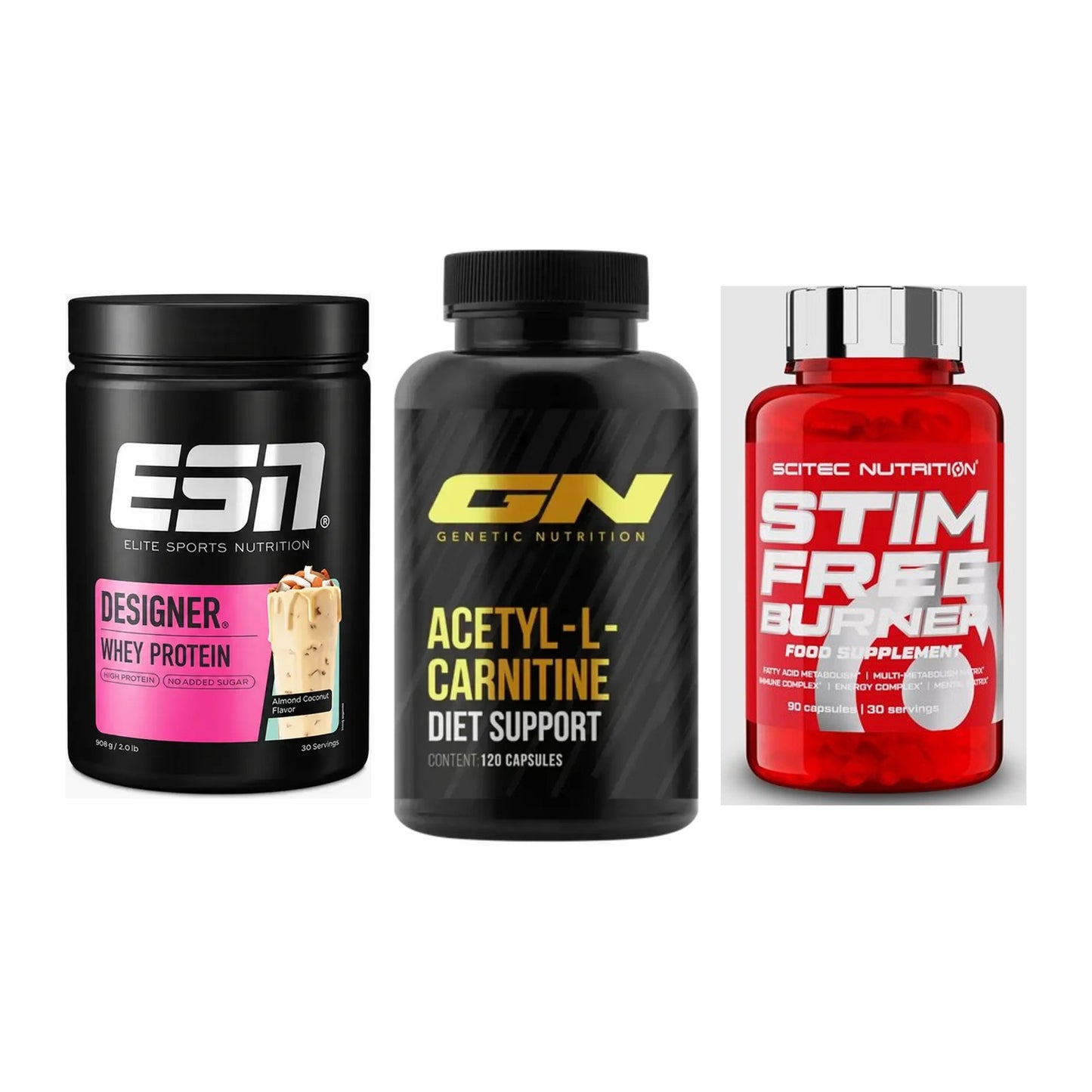 Definitionsphase-Set: ESN Designer + GN Acetyl + Scitec Stim – alle enthaltenen Artikel