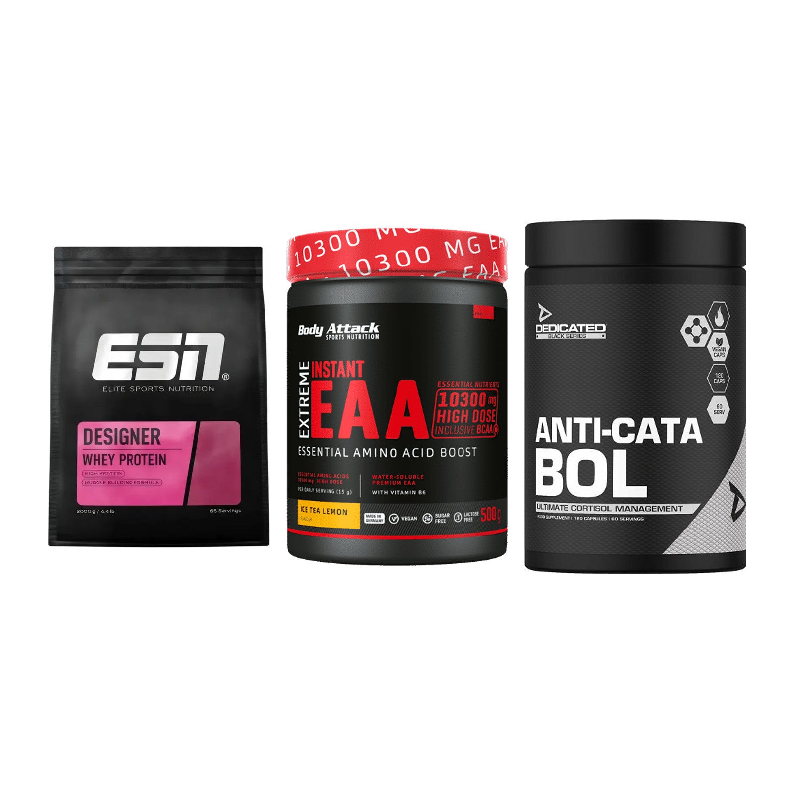 Definitionsphase-Set: ESN Designer + Body Attack + Dedicated – alle enthaltenen Artikel