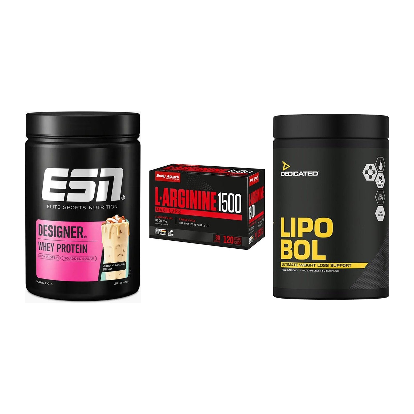 Definitionsphase-Set: ESN Designer + Body Attack + Dedicated – alle enthaltenen Artikel