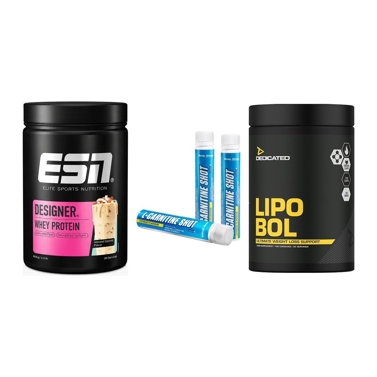 Definitionsphase-Set: ESN Designer + Body Attack + Dedicated – alle enthaltenen Artikel