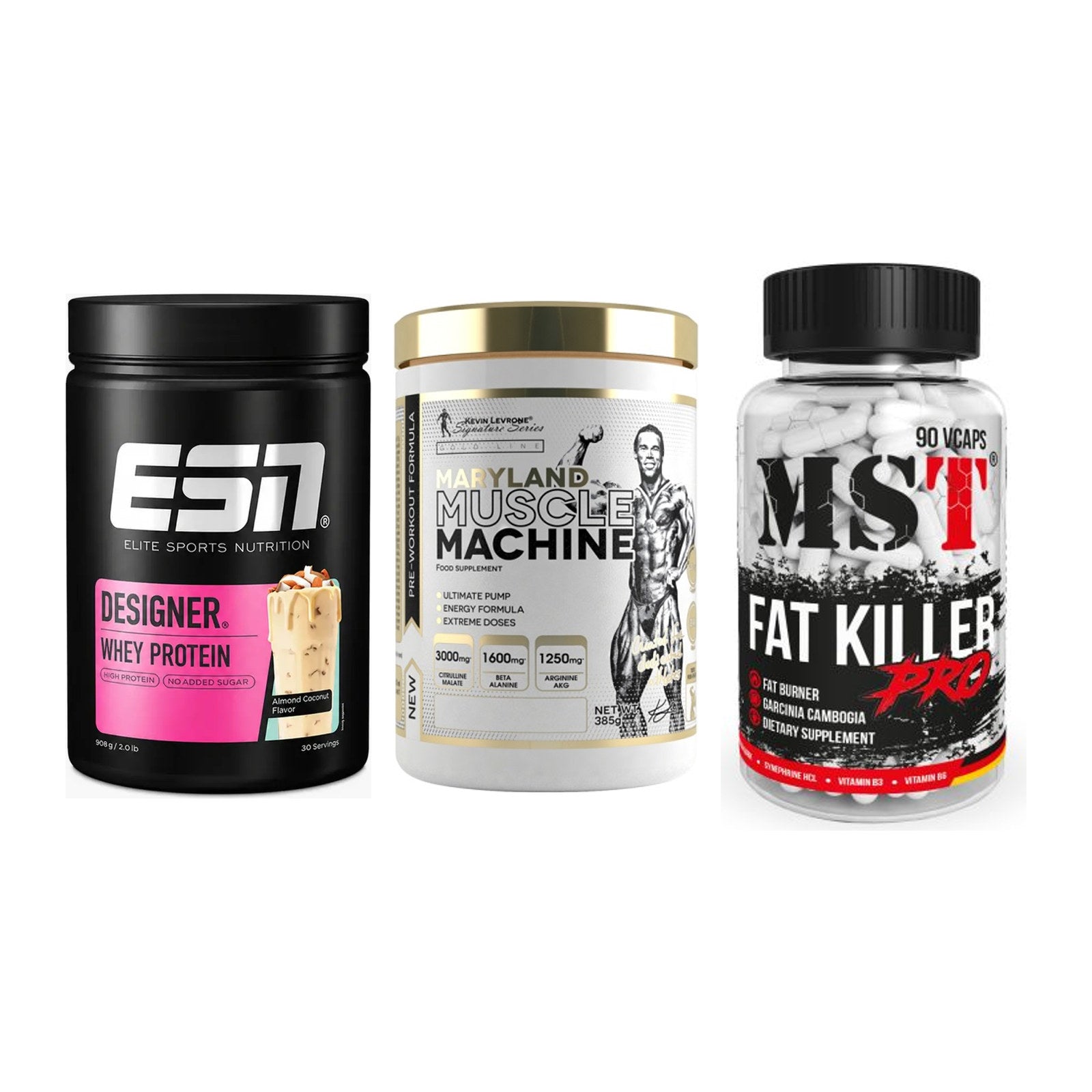 Definitionsphase-Set: ESN Designer + Kevin Levrone + MST Fat Killer – alle enthaltenen Artikel