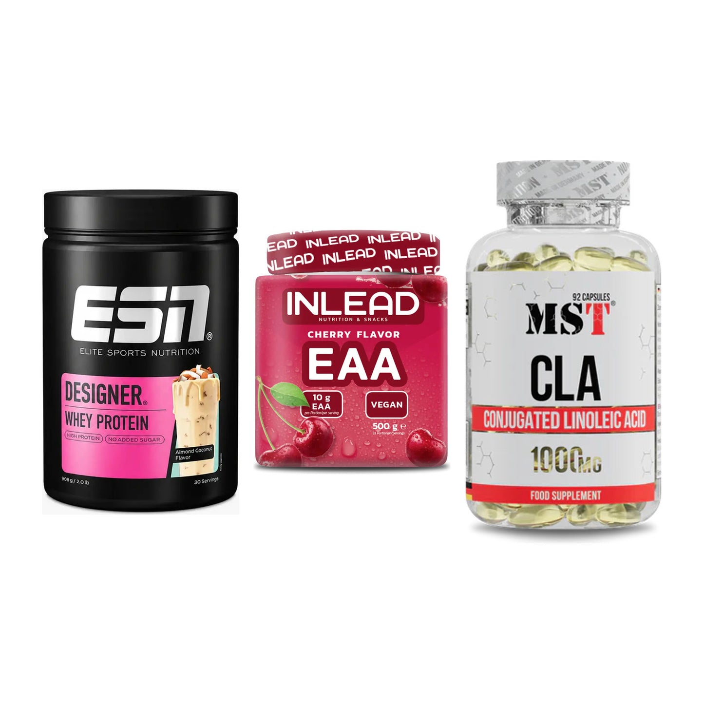 Definitionsphase-Set: ESN Designer Whey + INLEAD EAA + MST CLA 1000mg – alle enthaltenen Artikel