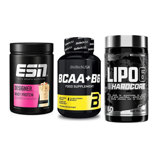Definitionsphase-Set: ESN Designer + BioTech BCAA+B + Nutrex Lipo 6 – alle enthaltenen Artikel