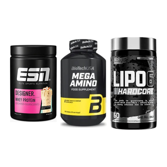 Definitionsphase-Set: ESN Designer + BioTech Mega + Nutrex Lipo 6 – alle enthaltenen Artikel
