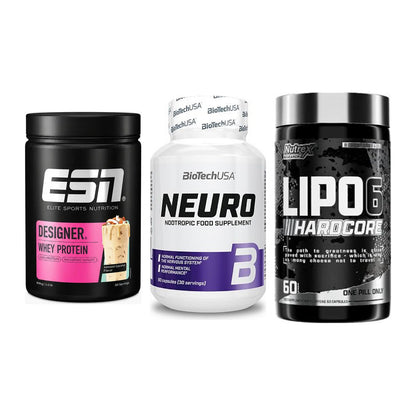 Definitionsphase-Set: ESN Designer + BioTech Neuro + Nutrex Lipo 6 – alle enthaltenen Artikel