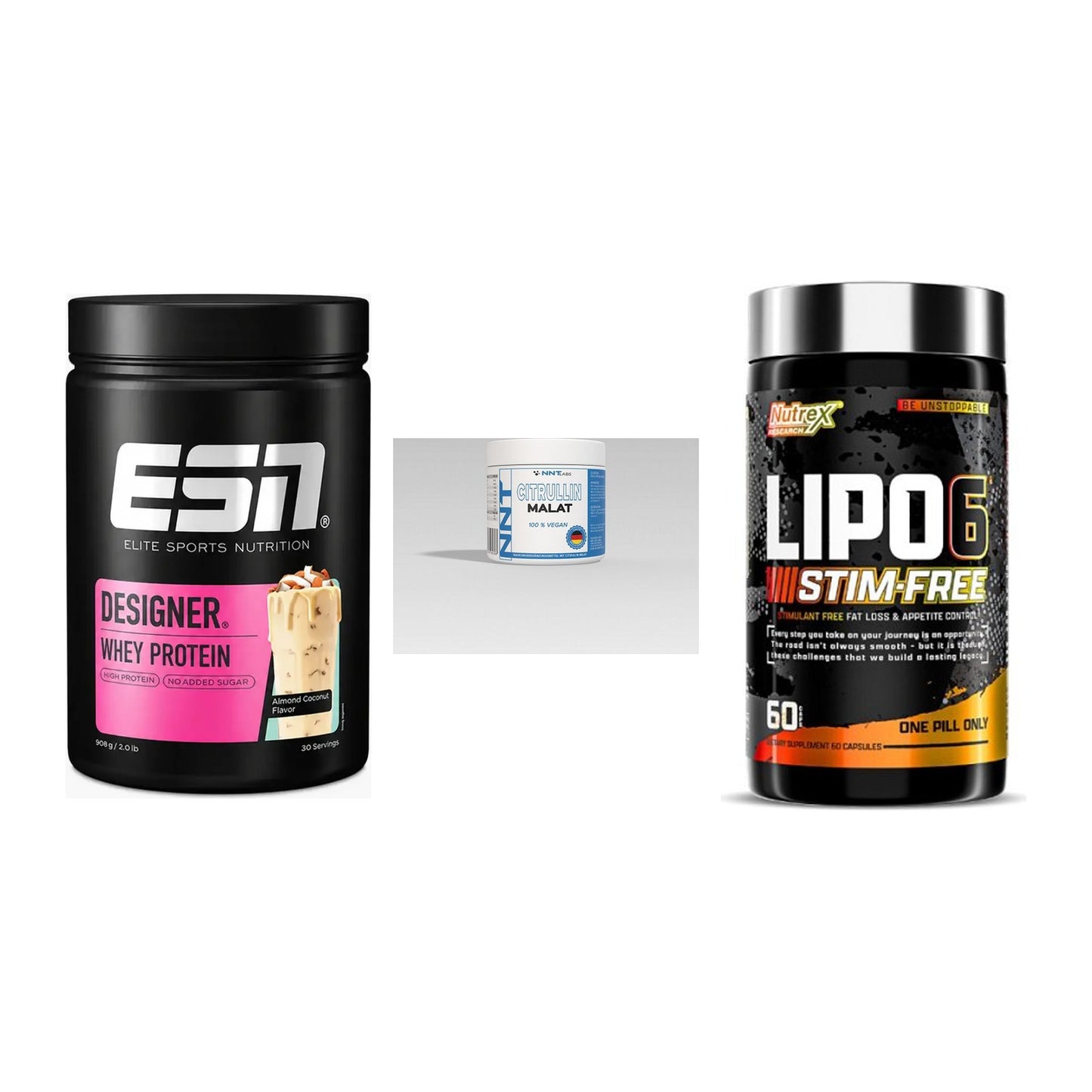 Definitionsphase-Set: ESN Designer + NNT Citrullin + Nutrex Lipo 6 – alle enthaltenen Artikel