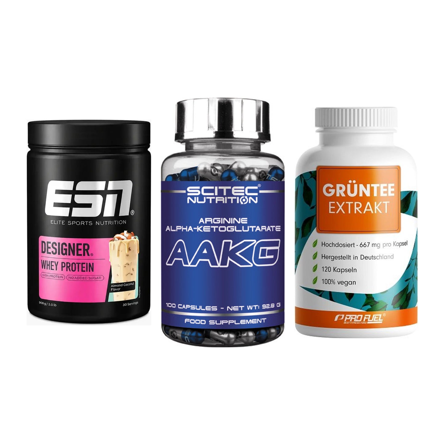 Definitionsphase-Set: ESN Designer + Scitec AAKG + ProFuel Grünte – alle enthaltenen Artikel