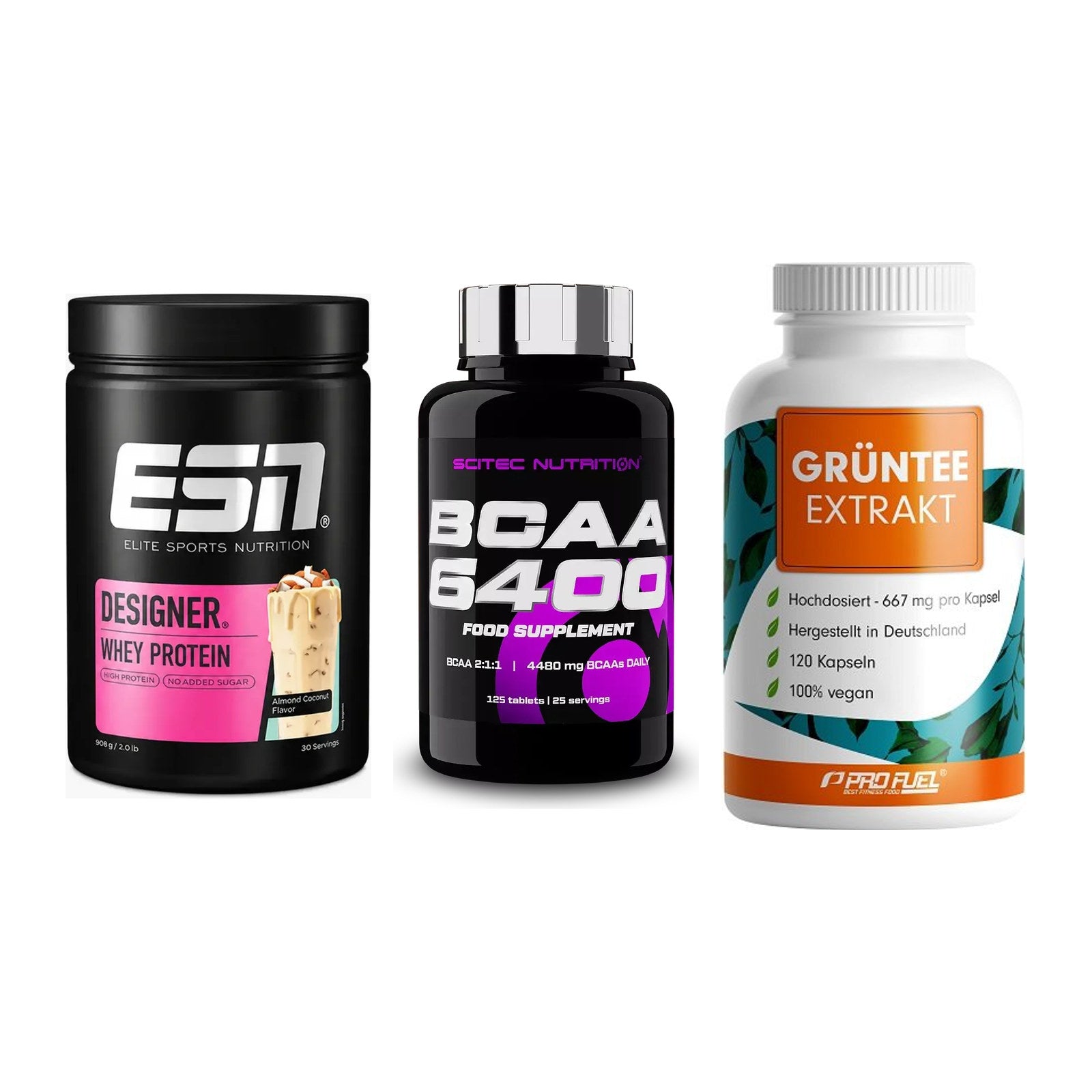 Definitionsphase-Set: ESN Designer + Scitec BCAA + ProFuel Grünte – alle enthaltenen Artikel