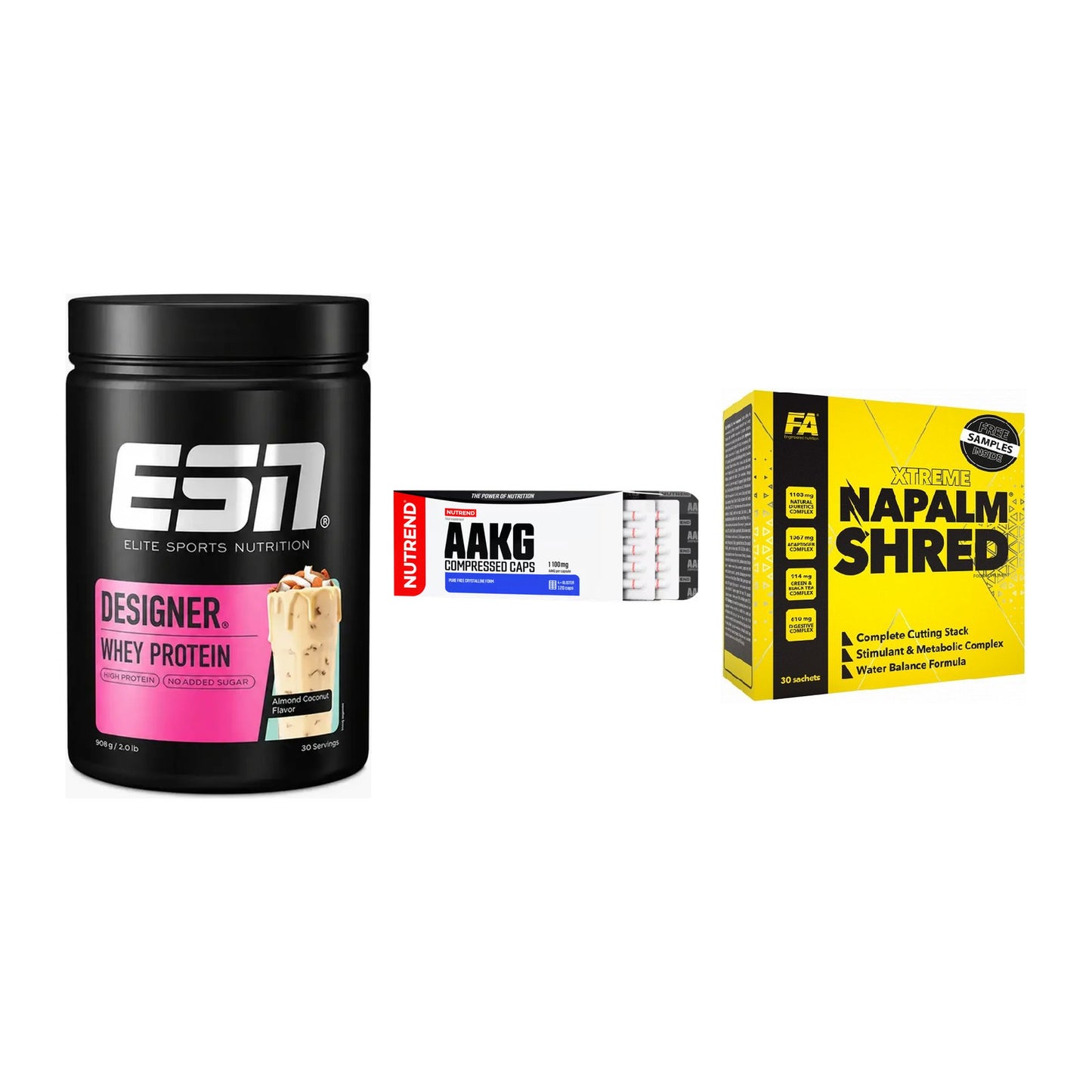 Definitionsphase-Set: ESN Designer + Nutrend AAKG + FA Nutrition – alle enthaltenen Artikel