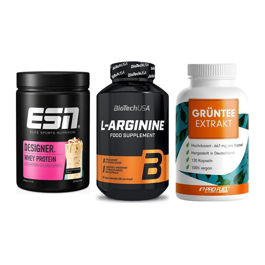 Definitionsphase-Set: ESN Designer + BioTech L-Argi + ProFuel Grünte – alle enthaltenen Artikel