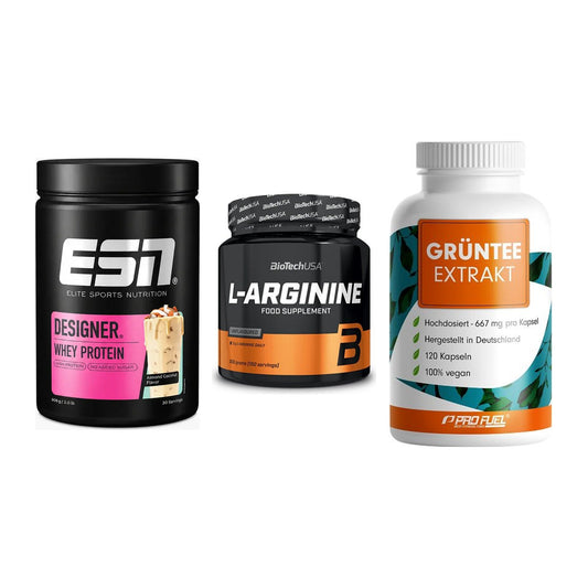 Definitionsphase-Set: ESN Designer + BioTech L-Argi + ProFuel Grünte – alle enthaltenen Artikel