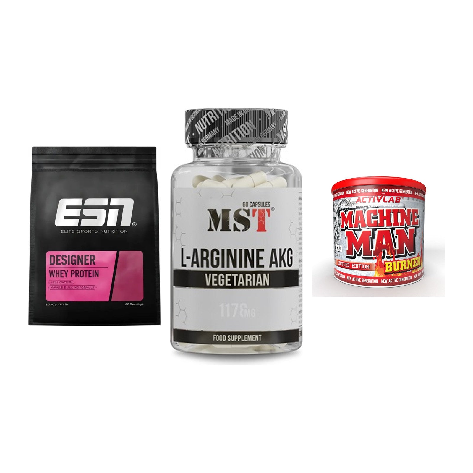 Definitionsphase-Set: ESN Designer + MST Arginin + Activlab – alle enthaltenen Artikel