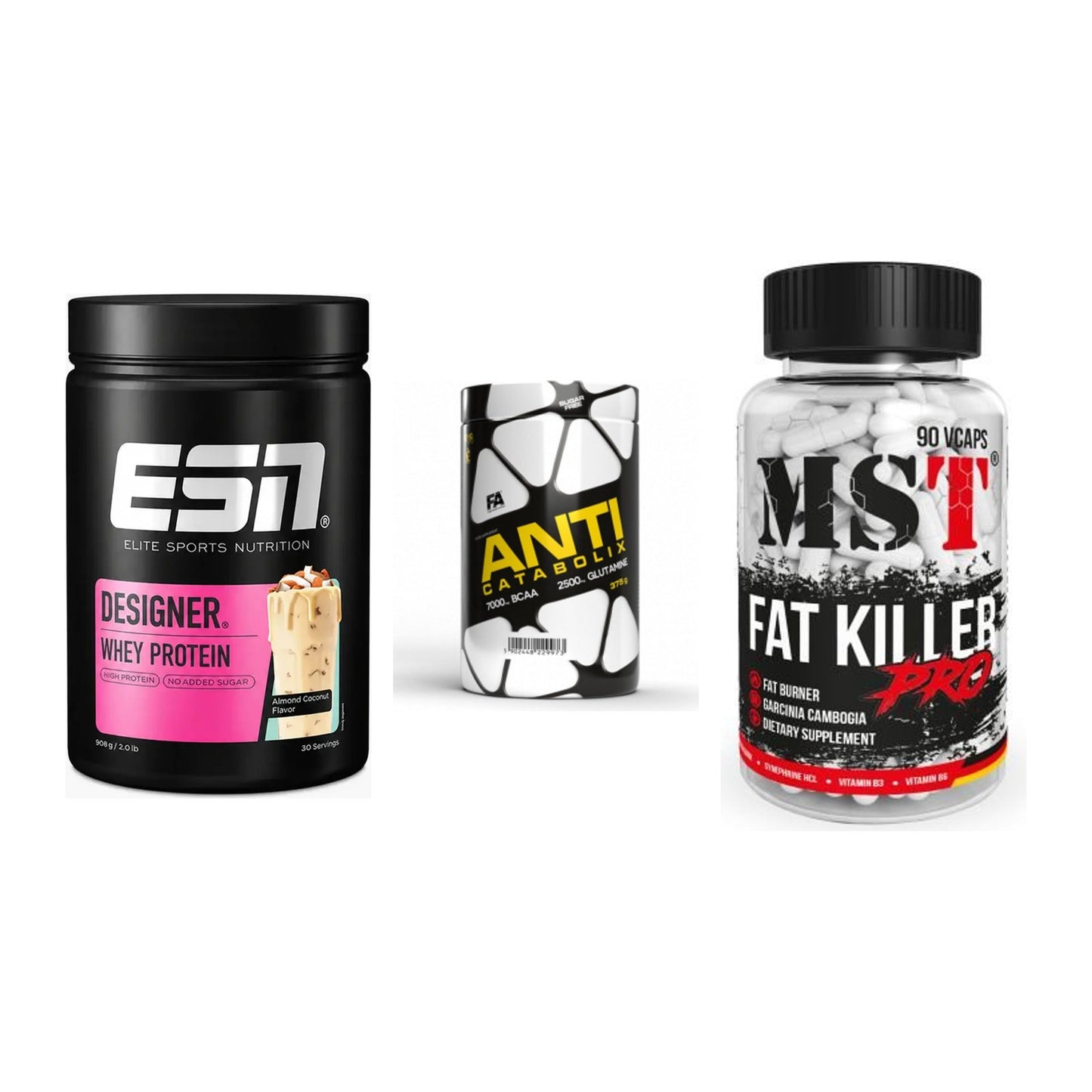 Definitionsphase-Set: ESN Designer + FA Nutrition + MST Fat Killer – alle enthaltenen Artikel