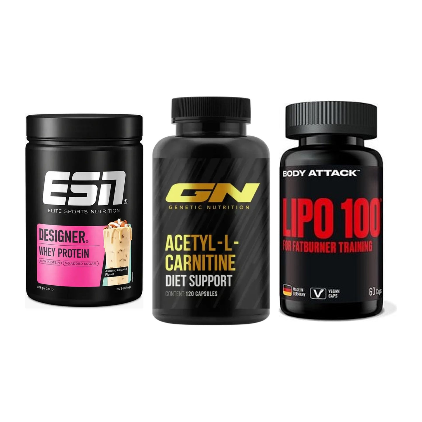 Definitionsphase-Set: ESN Designer + GN Acetyl + Body Attack – alle enthaltenen Artikel