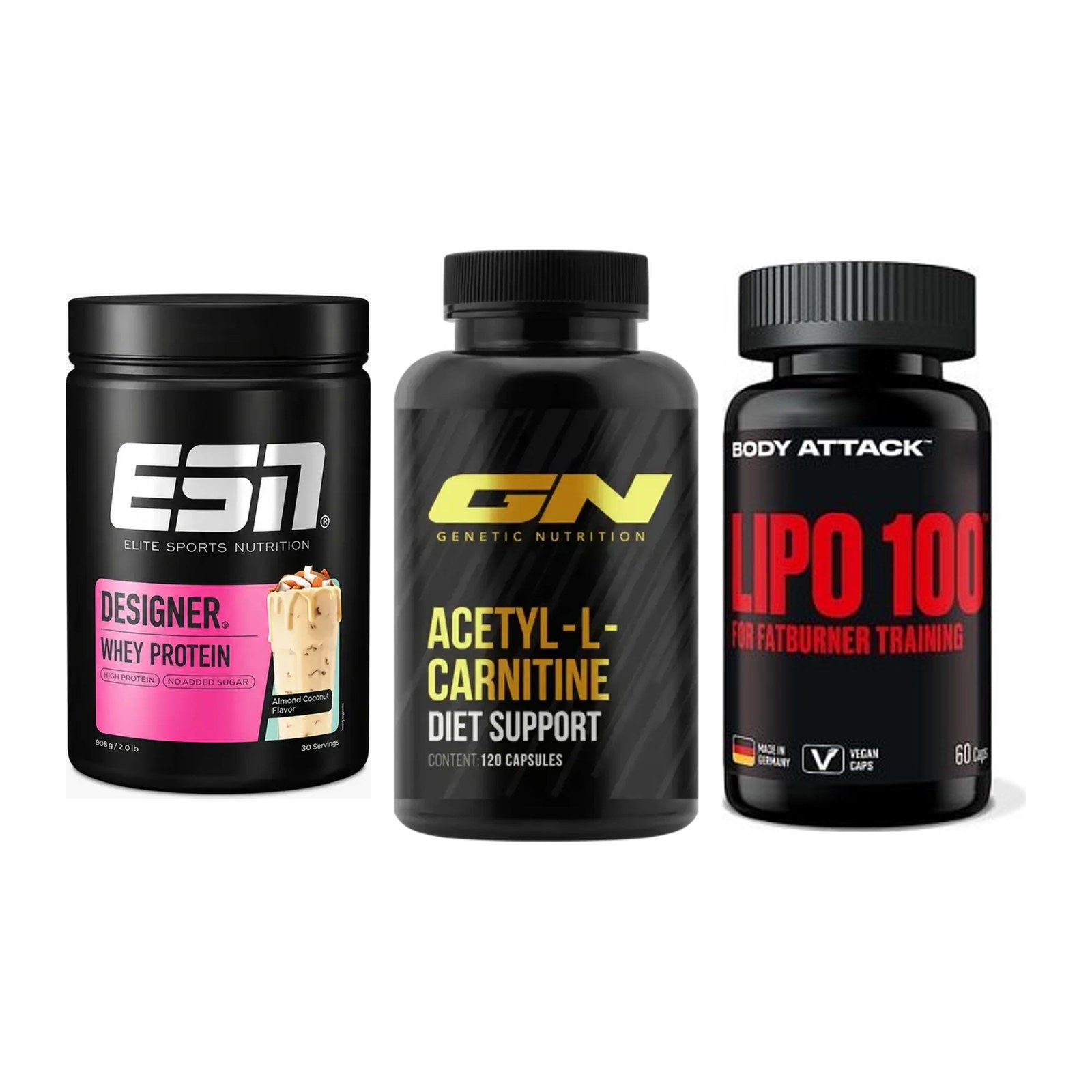 Definitionsphase-Set: ESN Designer + GN Acetyl + Body Attack – alle enthaltenen Artikel
