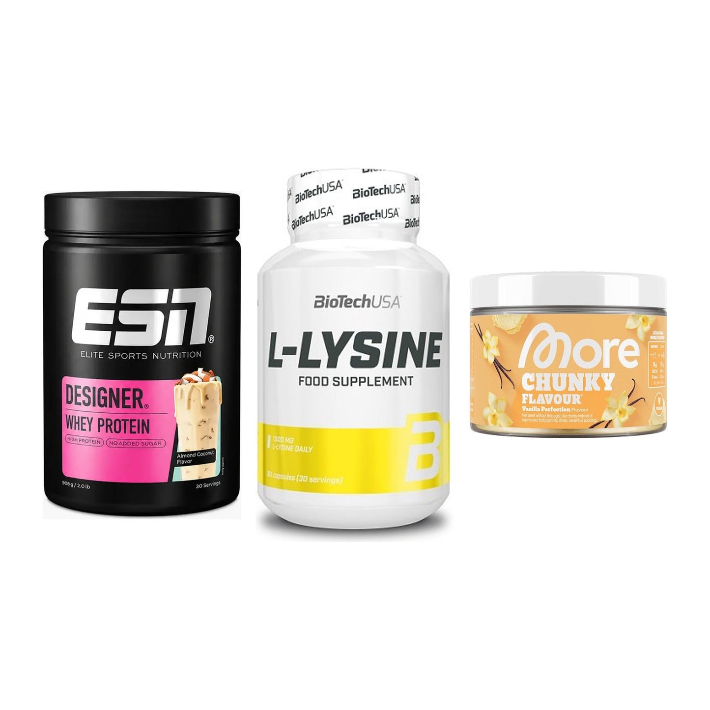 Definitionsphase-Set: ESN Designer + BioTech L-Lysi + More Nutrition – alle enthaltenen Artikel